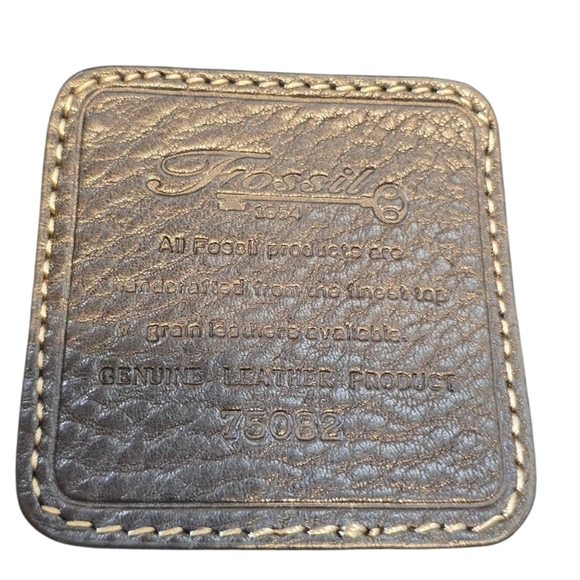 Fossil Black Pebbled Leather Satchel Shoulder Bag - Picture 9 of 13